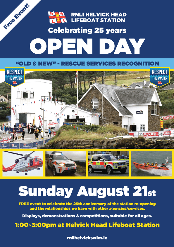 Helvick Head & Dungarvan RNLI Open Day/Services Day Poster