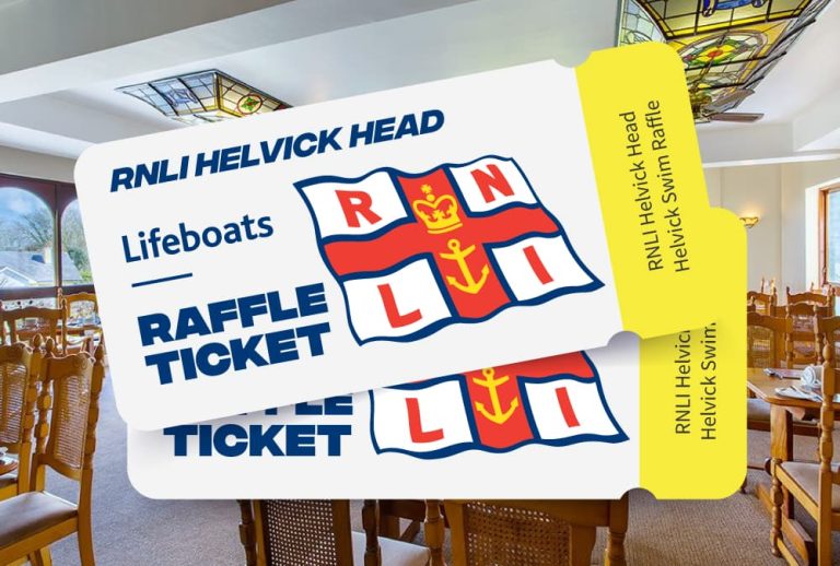 swim raffle tickets with hotel background